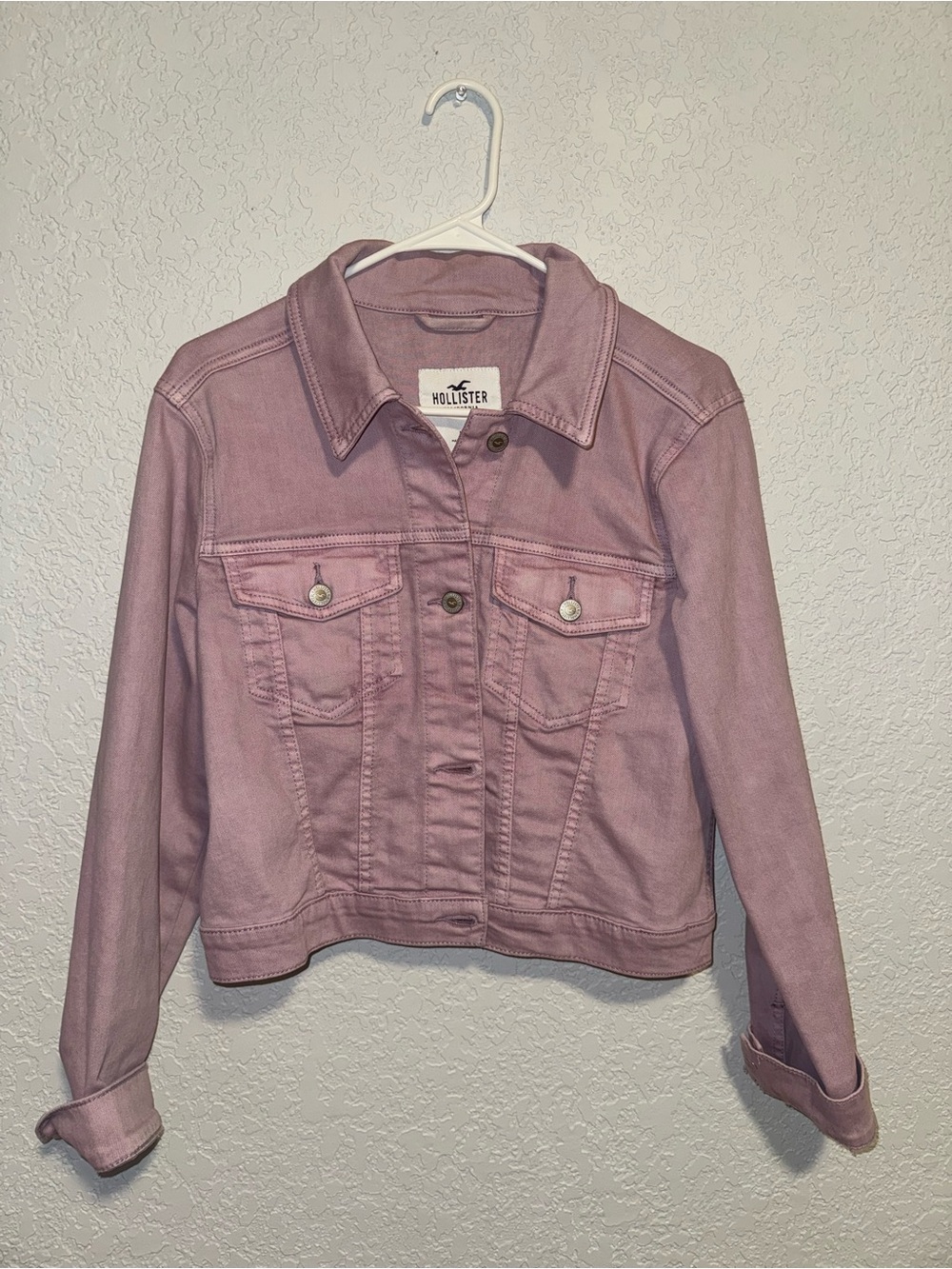 Hollister Pink Denim Trucker Jacket